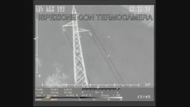 Ispezione elettrodotti con sistema wescam